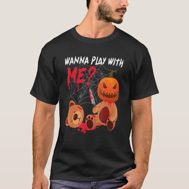 T-shirt Halloween Citrouille Déplaisant Meurtre sans tête  (Devant)
