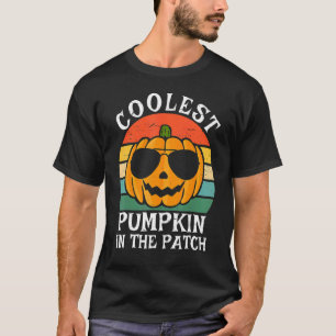 T-shirt Halloween Citrouille le plus froid dans le Patch R