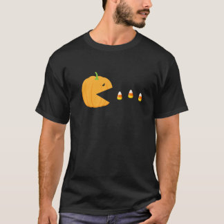 T-shirt Halloween Citrouille Manger Candy Corn Funny