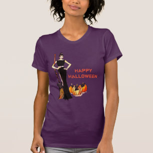 T-shirt Halloween classique élégante robe noire