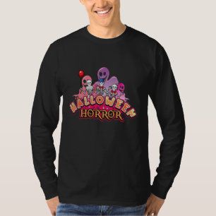 T-shirt Halloween Clowns effrayants Horreur Longues sans m