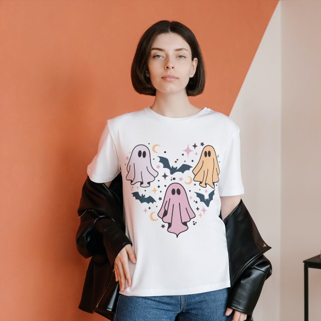 T-SHIRT HALLOWEEN COEUR DES GHOSTS PERSONNALISÉ (Créateur téléchargé)