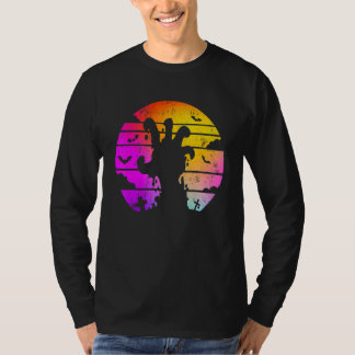 T-shirt Halloween coloré Zombie à la main