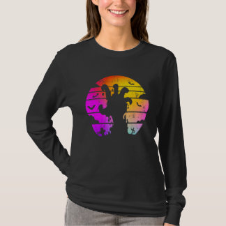 T-shirt Halloween coloré Zombie à la main