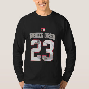 T-shirt Halloween Conception 23 Basket Match 4 Retro Blanc