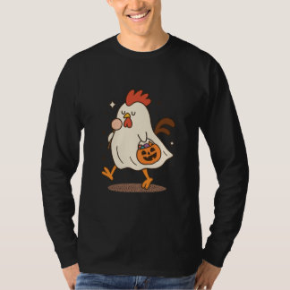 T-Shirt Halloween Coq Fantôme