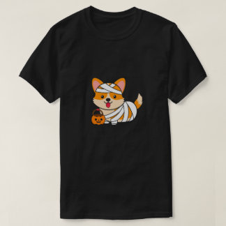 T-shirt Halloween Corgi Mummy