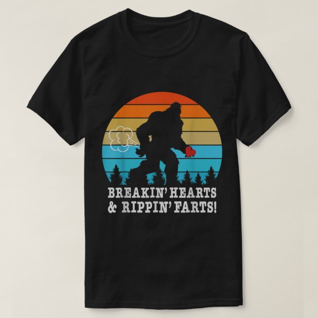 T-shirt Halloween Costume Bigfoot Breaking Hearts and Ripp (Design devant)