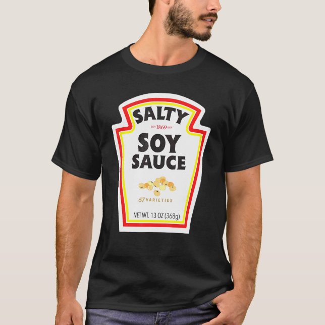 T-shirt Halloween Costume Correspondant Salty Soy Sauce Bo (Devant)