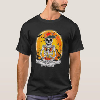 T-shirt Halloween Costumes Skeleton Gamer jeu vidéo