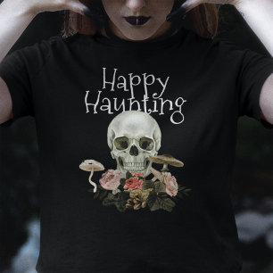 T-shirt Halloween Crâne Haunted Forest femmes noir