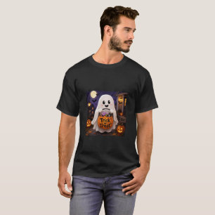 T-shirt Halloween 'Cute Little Ghost Trick or Trea