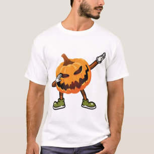 T-shirt Halloween Dabbing Citrouille Jack O Lantern Hallow