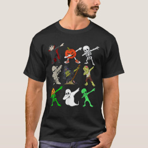 T-shirt Halloween Dabbing Vampire Sorcière Et Monsters Gar