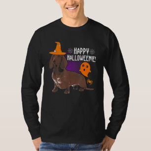 T-shirt Halloween Dachshund Hommes Femmes Enfants Joyeux H