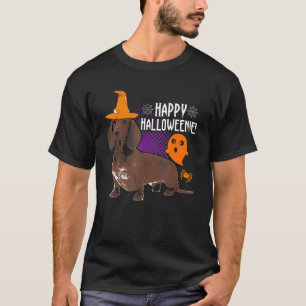 T-shirt Halloween Dachshund Hommes Femmes Enfants Joyeux H