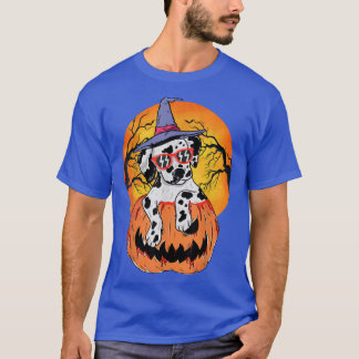T-shirt Halloween Dalmatien sorcière Citrouille Amoureux d