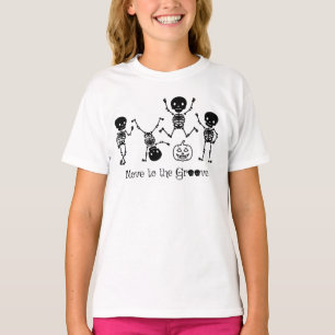 T-shirt Halloween Dancing Skeleton Se Déplace À Groove