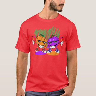 T-shirt Halloween Dansant Drôle Citrouilles Halloween, Tri