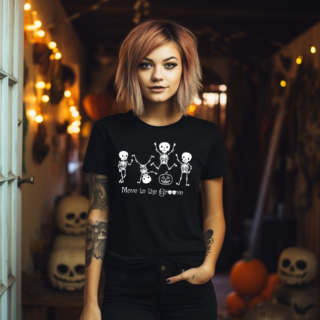 T-shirt Halloween Dansant Skeleton Se Déplace Au Groove Fu (Créateur téléchargé)