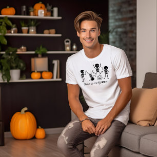 T-shirt Halloween Dansant Skeleton Se Déplace Au Groove Fu