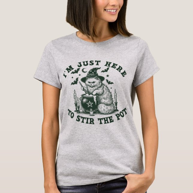 T-shirt Halloween de chats de cuisine (Devant)