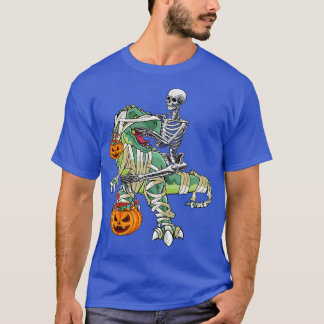T-shirt Halloween Dinosaur T Rex Mummy Citrouille Pour Boy