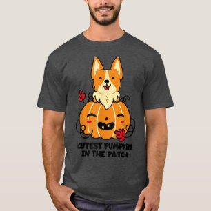 T-shirt Halloween dire Cutest Pumkin dans le Patch avec C