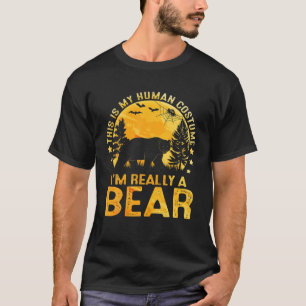 T-shirt Halloween drôle C'est mon costume humain Je suis v