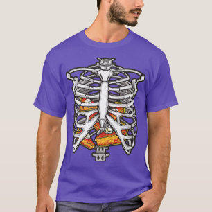 T-shirt Halloween Drôle Skeleton Ribs Plein De Tarte 