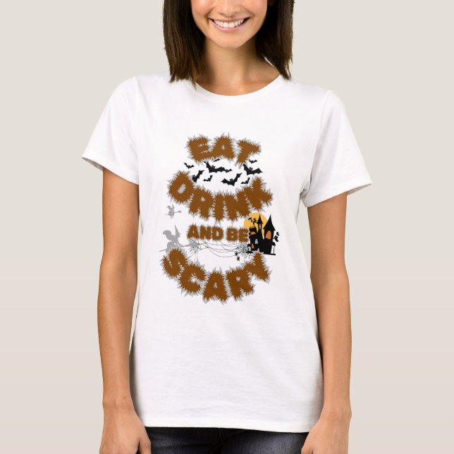 T-shirt Halloween effrayant (Devant)
