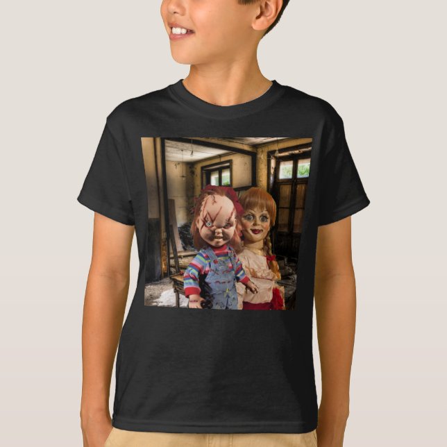 T-shirt Halloween effrayant. (Devant)