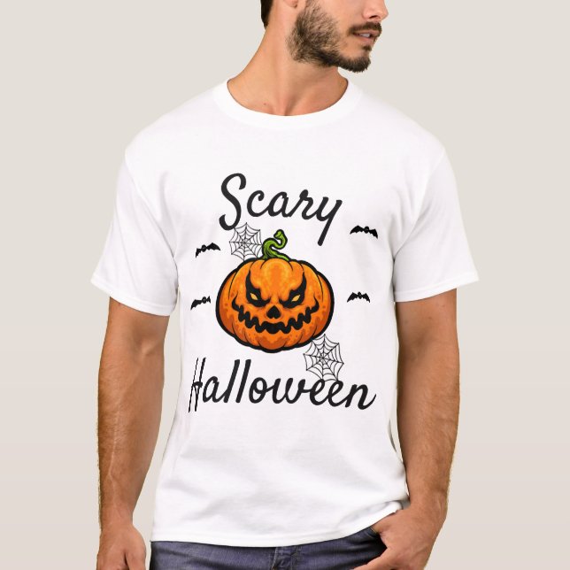 T-shirt Halloween effrayant (Devant)