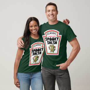 T-shirt Halloween Éffrayant Avocado Danser Salsa Sauce ver