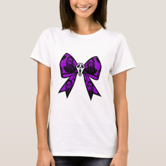 T-shirt Halloween éffrayant Face Face Bow