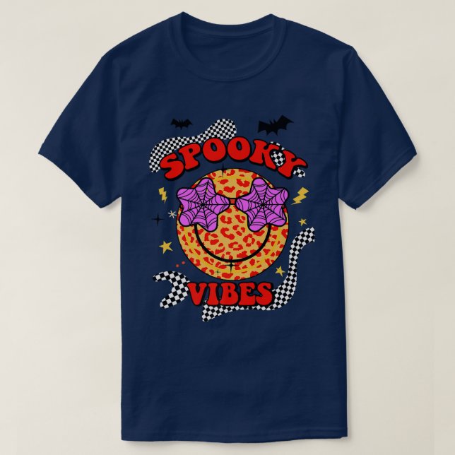 T-shirt Halloween Éffrayant Vibes Cool Retro les années 70 (Design devant)