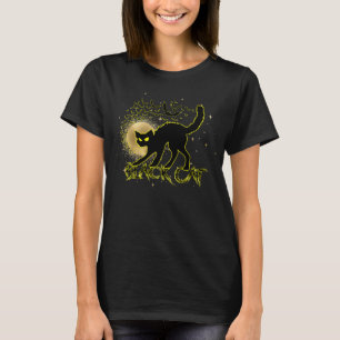 T-shirt Halloween éffrayante inspirée par le chat noir