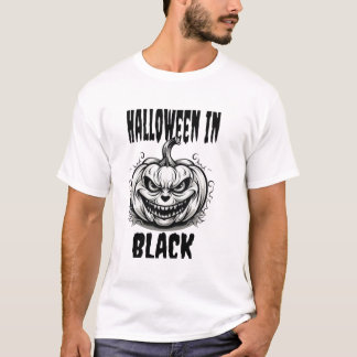 T-shirt Halloween en noir