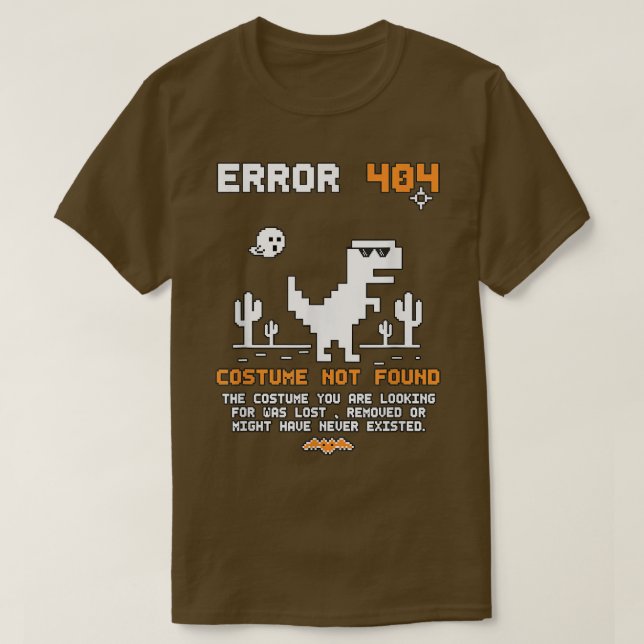 T-shirt Halloween Error 404 Costume Not Found Coding Progr (Design devant)
