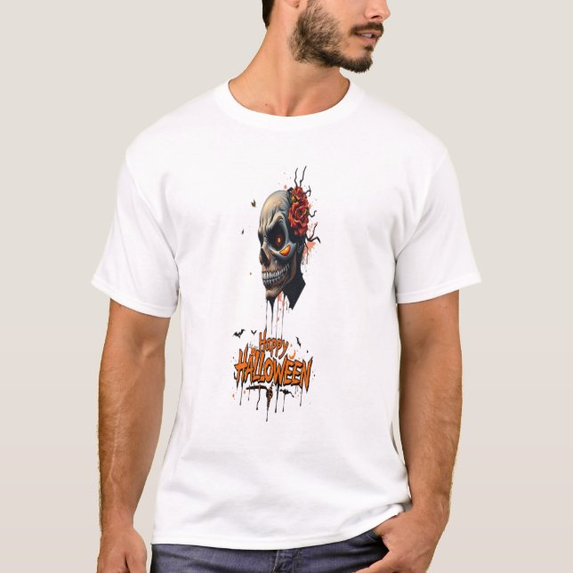 T-shirt Halloween face graffiti art for family men women (Devant)