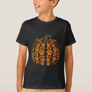 T-shirt Halloween Fall Cute Paws Citrouille Amateurs d'ani
