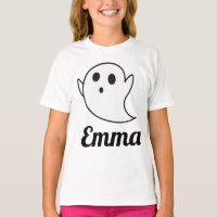 T-shirt Halloween fantôme blanc personnalisé pour