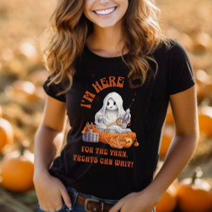 T-shirt Halloween Fantôme Crochet Tricot Feu drôle