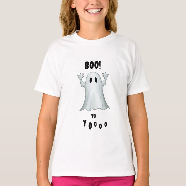 T-shirt Halloween fantôme de fête d'anniversaire éffrayant (Devant)