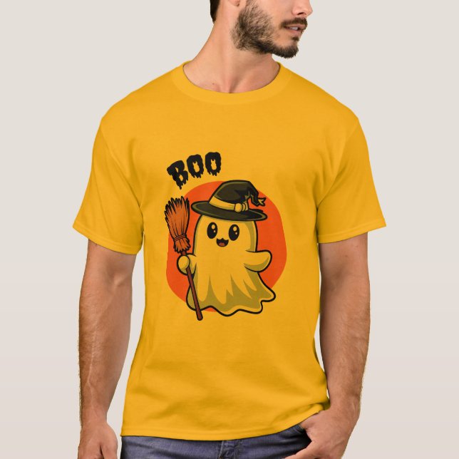 T-shirt Halloween - Fantôme Éffrayant (Devant)