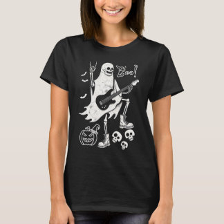 T-shirt Halloween fantôme Jouer de la guitare