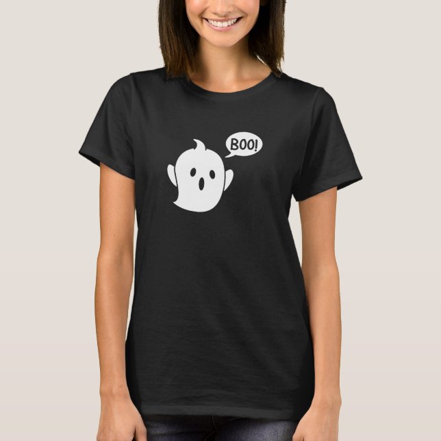 T-shirt Halloween fantôme mignon (Devant)