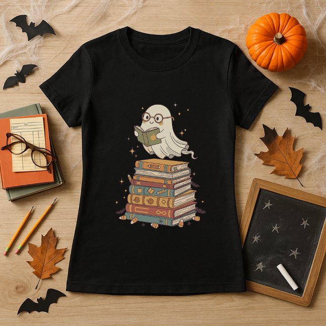 T-shirt Halloween fantôme mignon pour les bibliothèques et (Créateur téléchargé)