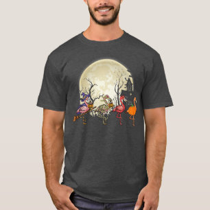 T-shirt Halloween Flamant rose rose costume sorcière Vampi