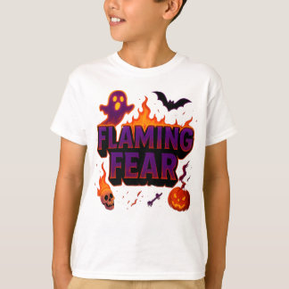 T-shirt Halloween Flammes Peur Vêtements Éffrayants